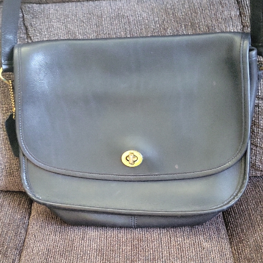 Coach Black Leather Crossbody Bag